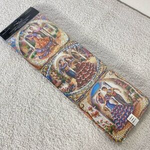 Creaciones Velasco Multicolour Spanish Cork Backed Coasters Set X6 NWT